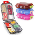 Travel Pill Organizer 10 Grid Moisture Proof Pills Box For Pocket Purse Daily Pill Case Portable Medicine Vitamin Holder Container