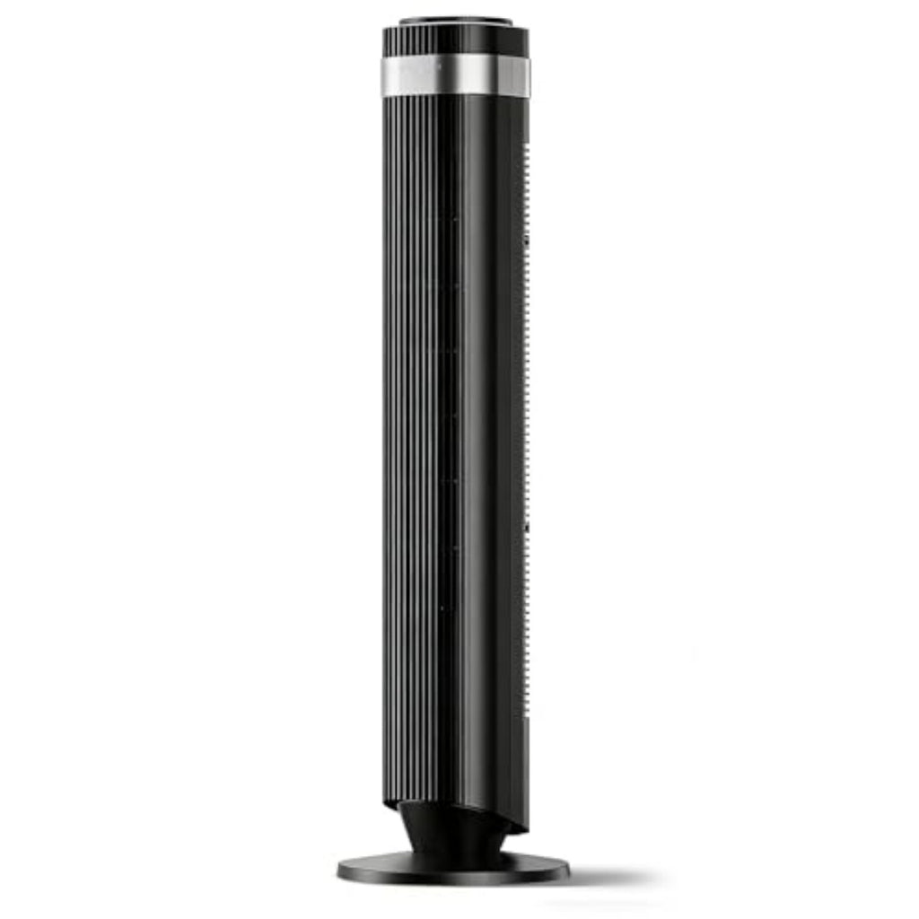 The Bedroom Is Equipped With A Silent Tower-type Fan, A 28-decibel Standing Fan, Intelligent Automatic Mode, And A 64 Swivel Bladeless Cooling Fan