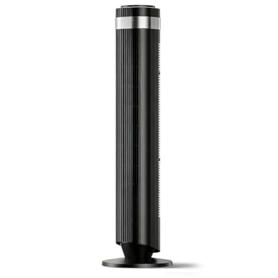 The Bedroom Is Equipped With A Silent Tower-type Fan, A 28-decibel Standing Fan, Intelligent Automatic Mode, And A 64 Swivel Bladeless Cooling Fan